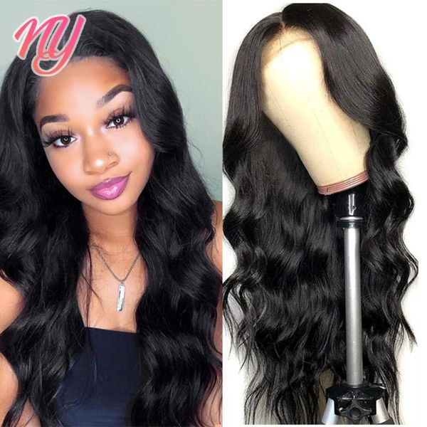 

lace wigs glueless body wave front wig remy human hair for women transparent frontal t part, Black;brown
