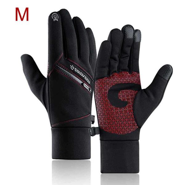 

cycling gloves golovejoy db39 winter windproof warm sports touch screen bicycle riding ski for men women outdoor driving, Black