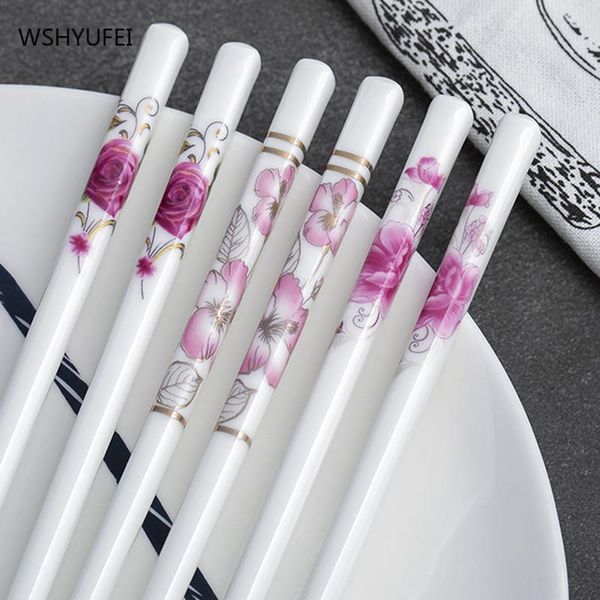 

chopsticks 5 pairs of creative ceramic non-slip mildew high-end tableware easy to clean high temperature and healthy