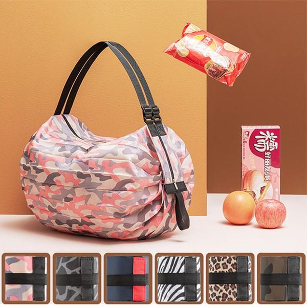 

storage bags foldable shopping bag travel shoulder portable large thickened grocery household items