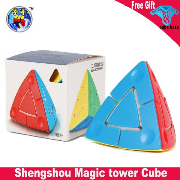 

Shengshou Double pyramid 2x2 puzzle SengSo magic tower cube Tetrahedron Pyramorphix speed cube educational twist toy cubo magico