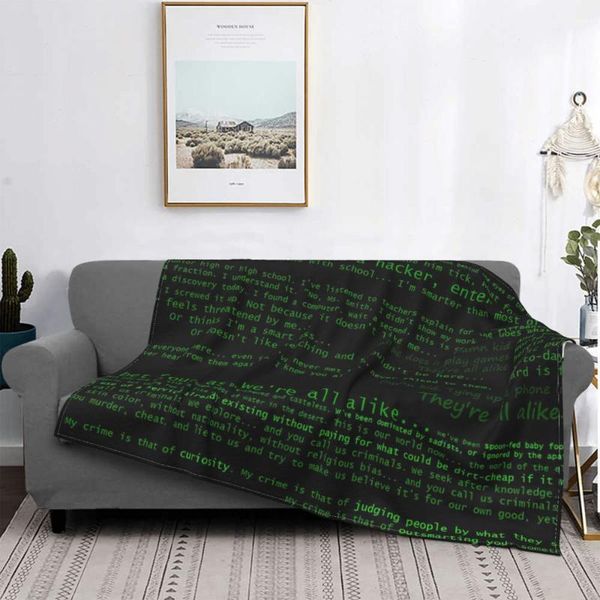 

blankets 3d hacker carpet living room flocking textile a bed blanket covers luxury flannel