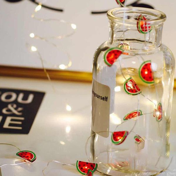 

strings summer cute fairy led hanging lights watermelon string light for christmas party patio bedroom kid's room home decoration
