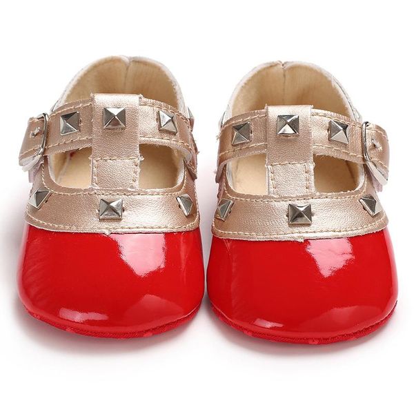 

first walkers 0-18m born baby girls bow princess shoes soft sole crib leather solid buckle strap flat with heel 4 colors