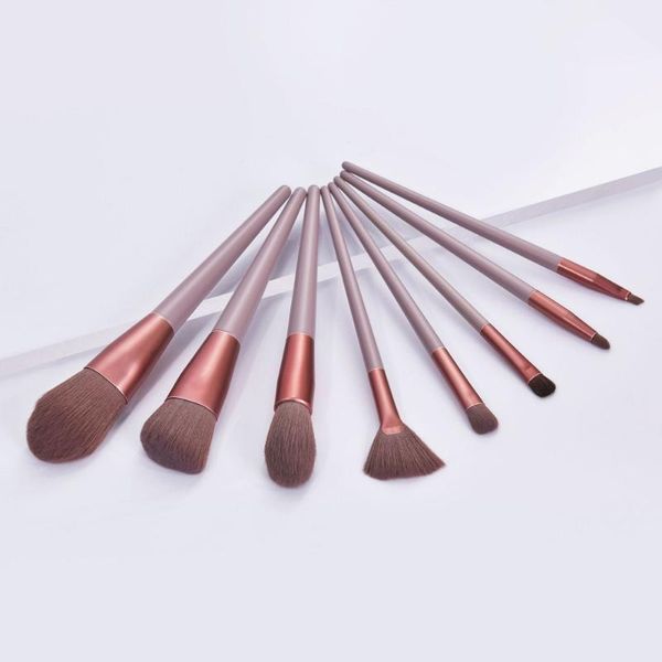 

makeup brushes 8pcs brush set foundation powder blush blusher blending concealer contour highligh highlighter face beauty make up tool