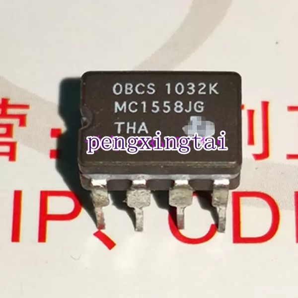 MC1558JG. Componenti elettronici DUAL OP-AMP . AMPLIFICATORI Circuiti integrati CI / 1558 Chip in package ceramico doppio in linea a 8 pin, MC1558JGB. CDIP8