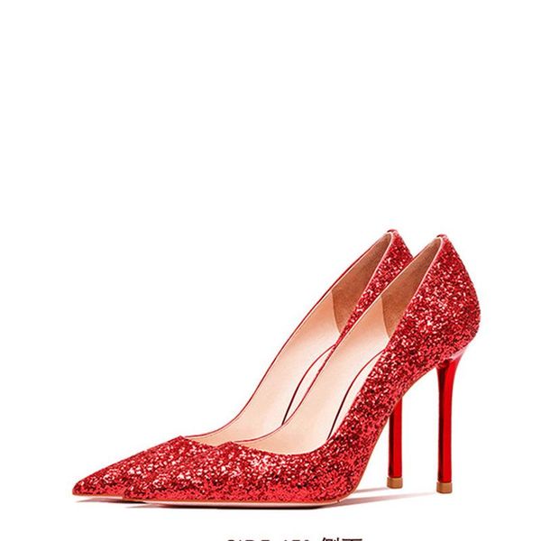 

dress shoes wedding shoes, crystal main dress, two wear bridal golden high heels, female stiletto single, Black