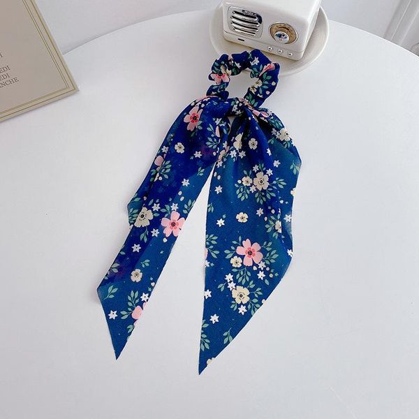 

hair accessories fashion leopard print bow satin girls elastic bands long ribbon ponytail scarf hairs tie women scrunchies, Slivery;white