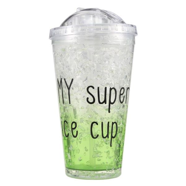 

water bottles ice double plastic cool summer juice cup
