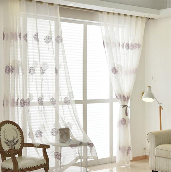 

curtain & drapes curtains, rich trees, purple and white towels, embroidered