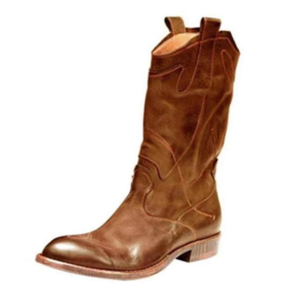 

boots leisure rider women's square straight large medium fall 2021 pointed, Black