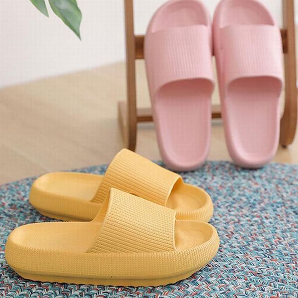

slippers 2021 summer womens thick platform beach eva soft sole slide sandals indoor bathroom anti slip female shoes pw001, Black