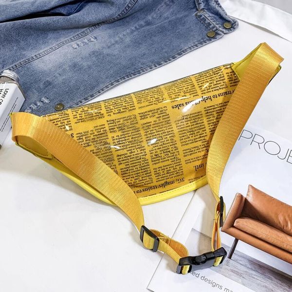 

spaper waist bag men belt pack women chest handbag travel bags for ladies belly phone pouch fashion