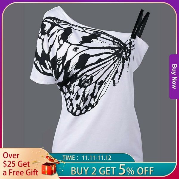 

jocoo jolee women fashion one shoulder t shirts casual short sleeve blouses female oversized tunic blusas 210518, White