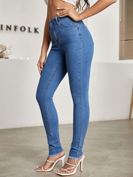 

tall high stretch skinny jeans d7g7#, Blue