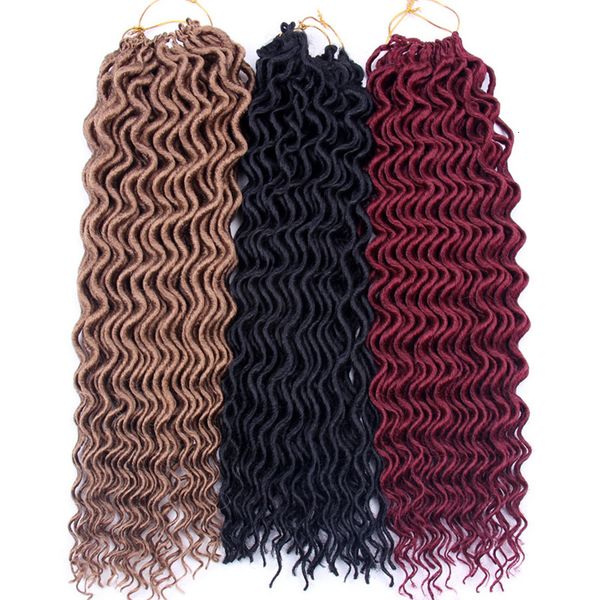 

statue of liberty wig dirty braid faux locs curly crochet hair, Black