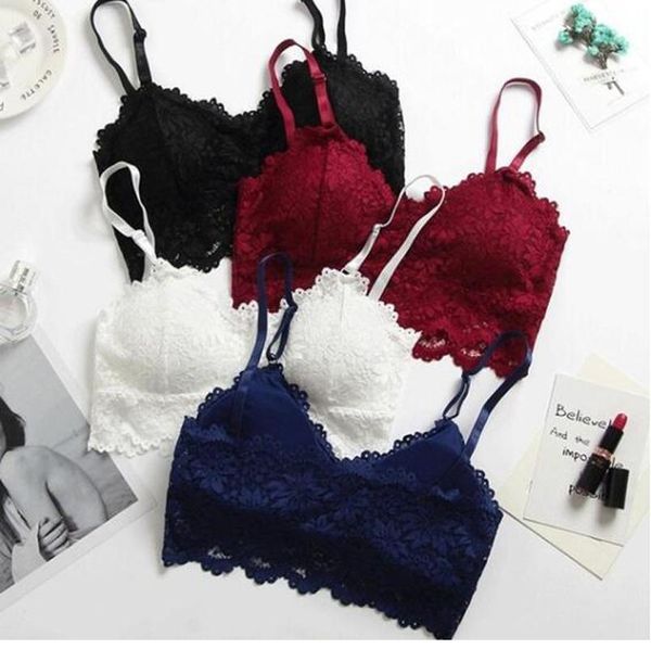 

bras women lace floral print underwear strappy bralette crop fitness, Red;black