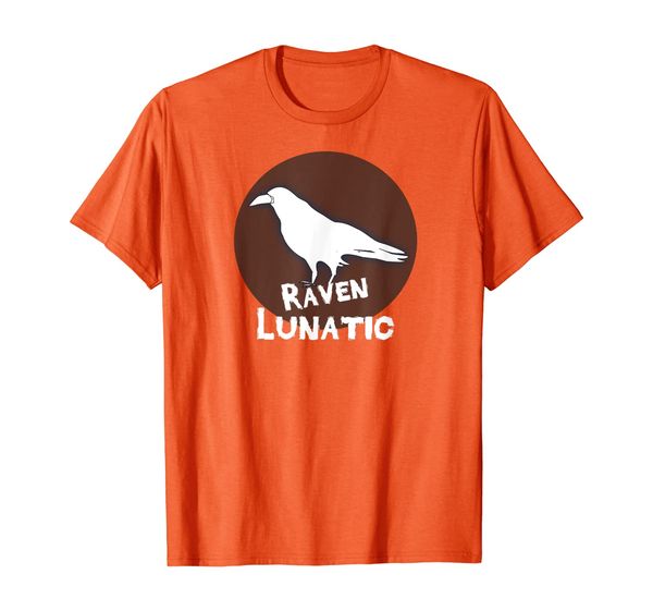 

raven lunatic funny bird quote t-shirt, White;black