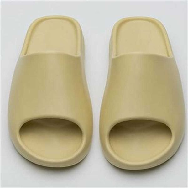 

2021 slipper rubber resin solid slide sandal fashion women men slide slippers foam shoes desert sand triple bone size 36-45 zly zly, Black