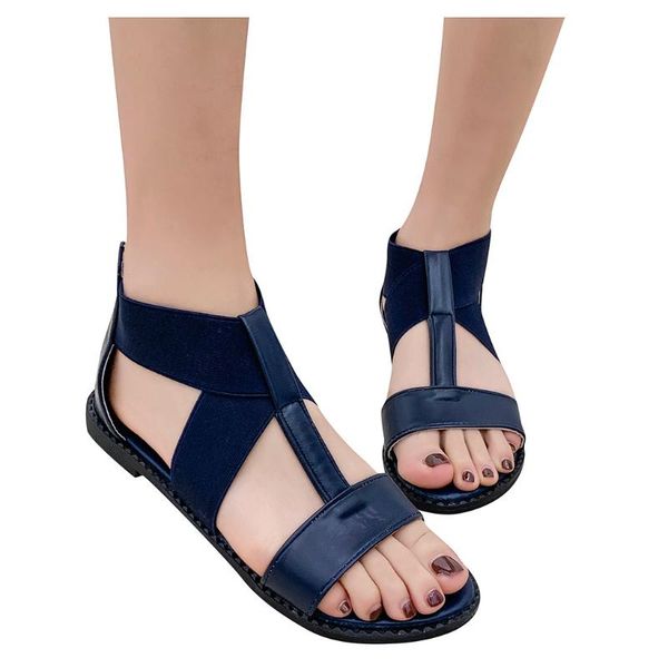 

leather classic women sandals soft bottom mother peep toe fashion ladies 2021 summer flat female shoes, Black
