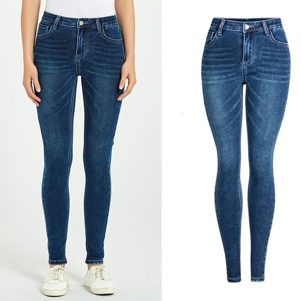 

women's vintage washed stretch skinny jeans for women clothes femme denim pencil pants female blue trousers plus size