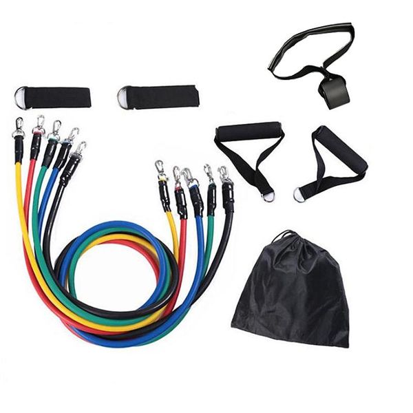 

pcs/set resistance bands fitness tube door anchor with handle ankle strap exercise training expander yoga gym elastic rope