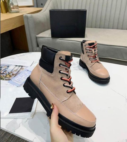 

boots hiking tan black leather fur ankle women genuine biker metal decoration motorcycle booties