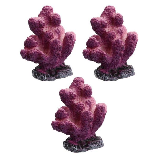 

decorations 3 pcs resin coral aquarium ornament fish tank decor