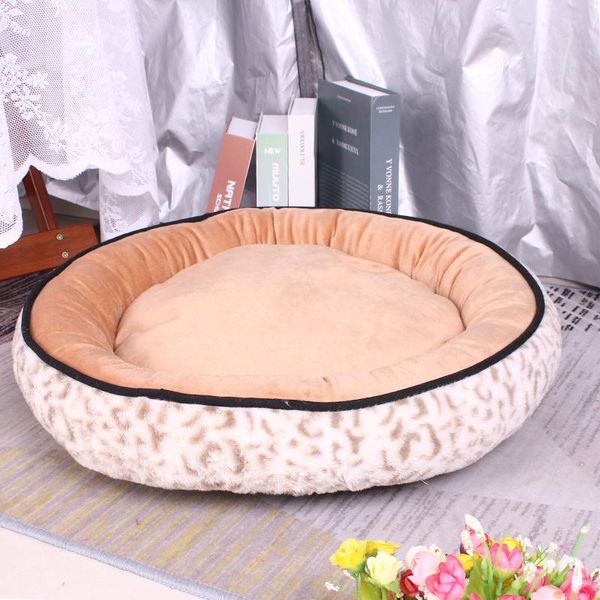 

cat beds & furniture round litter kennel comfortable soft pet pad bed