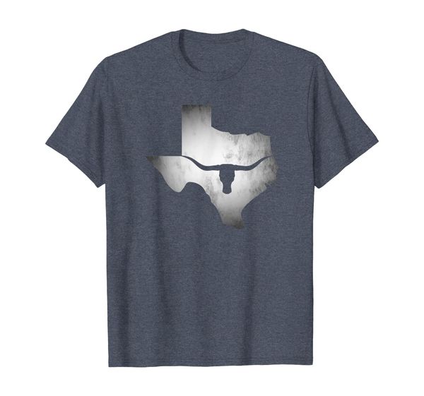 

texas state bull longhorn t-shirt, White;black