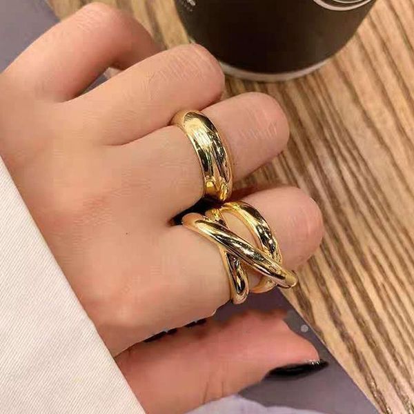 

wedding rings punk multi-turn winding cross line for women accessories vintage hollow adjustable on phalanx jewelry couple party gift, Slivery;golden