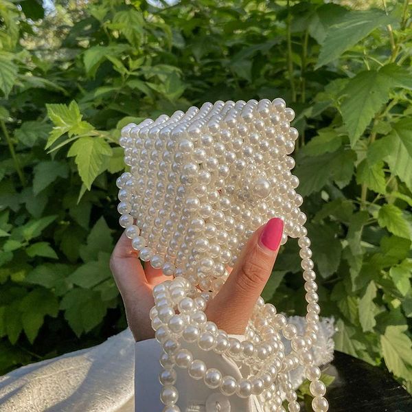 

evening bags mini pearl bag square crossbody 2021 summer high-quality women's designer handbag travel shoulder messenger purses
