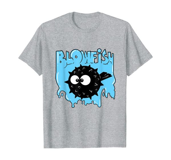 

blowfish - marine animals lover gift t-shirt, White;black