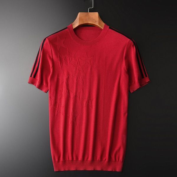 

men's t-shirts classic lyocell knitted men luxury solid color short sleeve man plus size 4xl summer casual slim, White;black