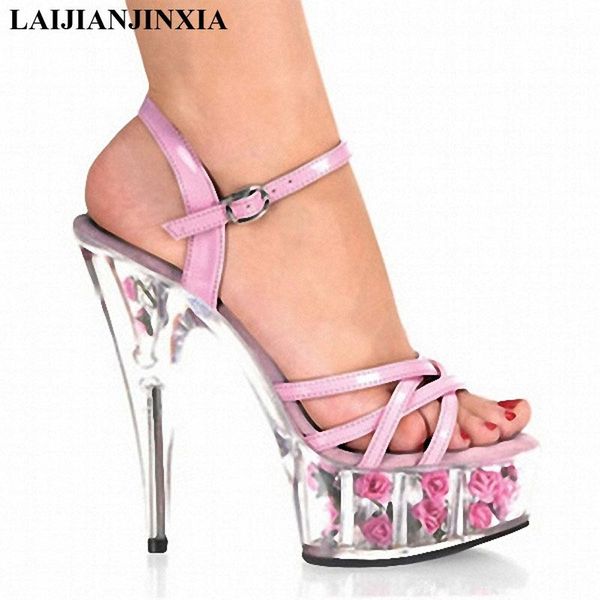 

wedding shoes 2021 sandals woman waterproof platform 15cm high-heeled bride sexy, Black