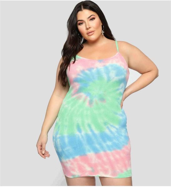 

plus size dresses women full slip camisole mini dress casual o-neck nightgown oversized, Black