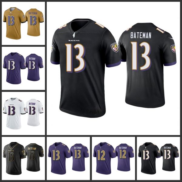 

baltimoreravensmen #13 rashod bateman women youth legend jersey, Black