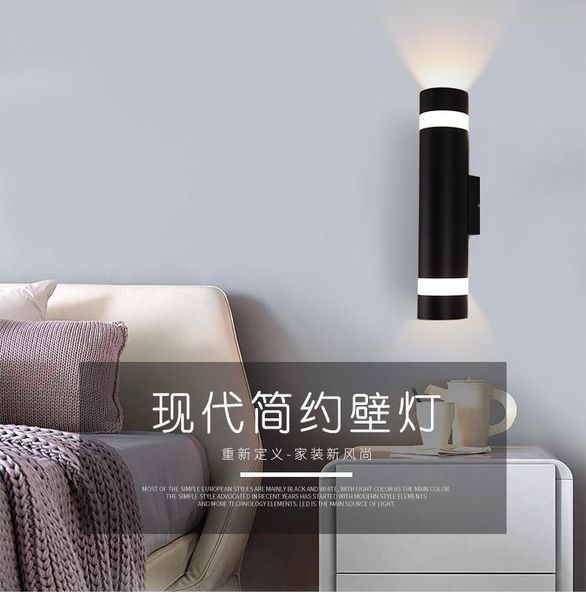 

wall lamp postmodern minimalist bedside el room led reading acrylic straight