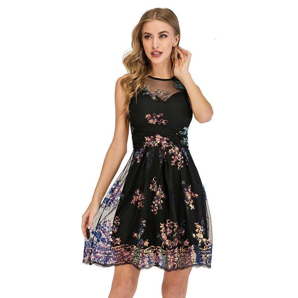 

luxury evening party dresses casual backls sequin dr's wear, Black