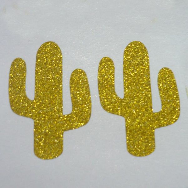 

gold glitter cactus sticker envelope seals gift wrap