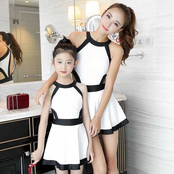 

skirt swimsuit women's slim conservative parent child suit spring
