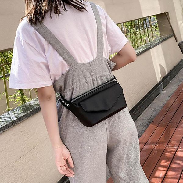 

outdoor woman waist bag fanny pack pu leather lady chest bags multifunction crossbody purse fashion travel yb451