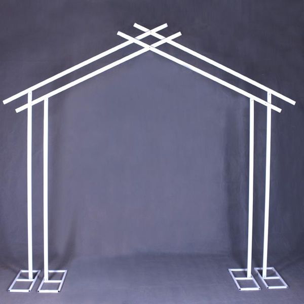 

2pcs white wedding plinth decoration background iron stage stand other home decor