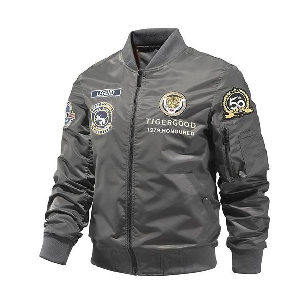 

men's casual shirts 2021 spring and autumn flying jacket coat leisure youth work clothes baseball suit wear, White;black