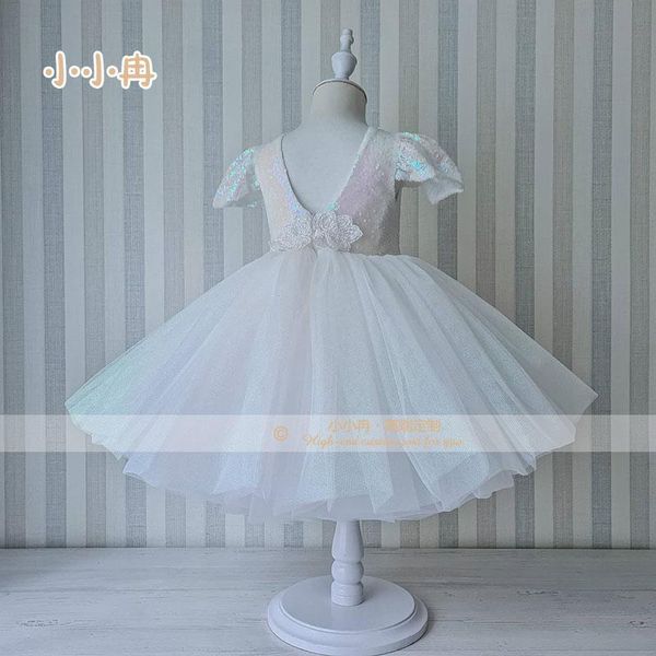 

girl's dresses flower girls princess cap sleeve baby sequined dress toddler kids party prom gowns, Red;yellow