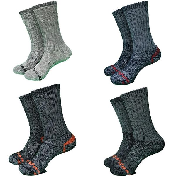 

sports socks (2 pairs) outdoor whole terry thick classic hiking men's, Black