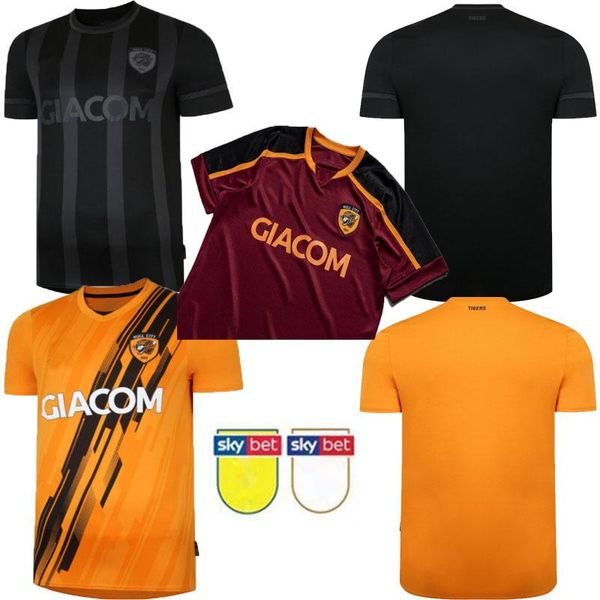 

new hull city soccer jersey 21 22 home away yellow black 2021 2022 football shirt wilks 7 honeyman 10 bernard 24 eaves 9 scott 15 camiseta d, Black;yellow