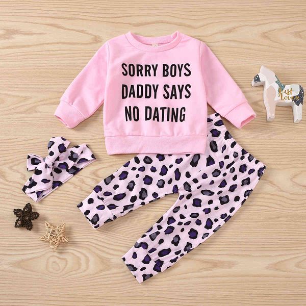 

children wear girl suit sports sweater three piece pink leopard princess fan 0-2 year old baby, White