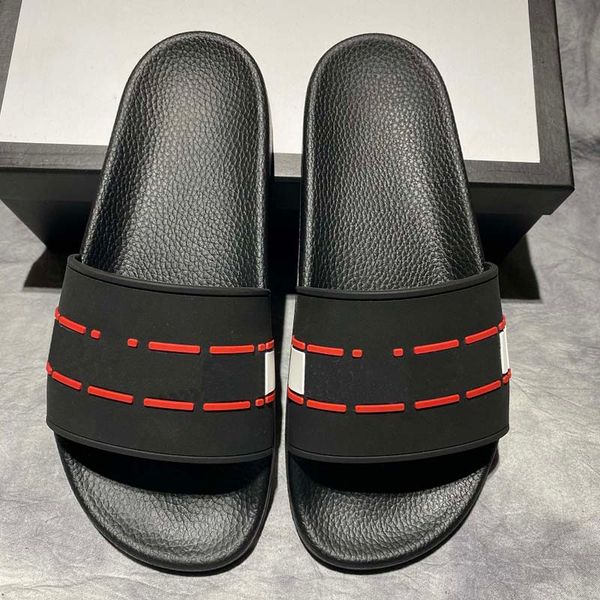

classic slipper sell well rubber sandals slides floral brocade men women fashion slippers red white gear bottoms casual by shoe10 1-68, Black