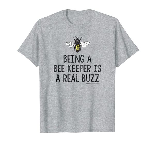 

vintage honey being a bee keeper is a real buzz beekeeping t-shirt, White;black